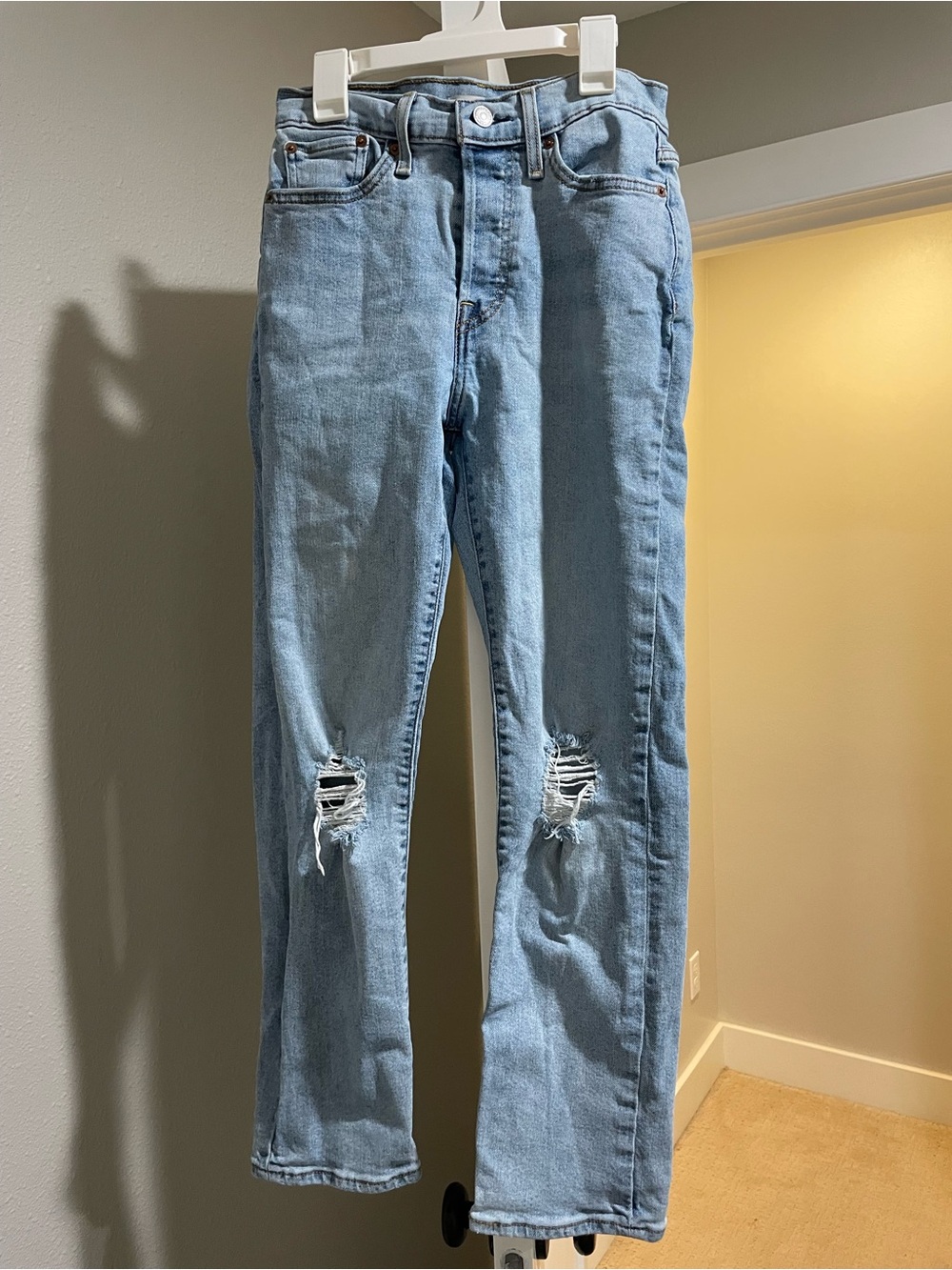 Levi's Light Blue Wedgie Straight Jeans